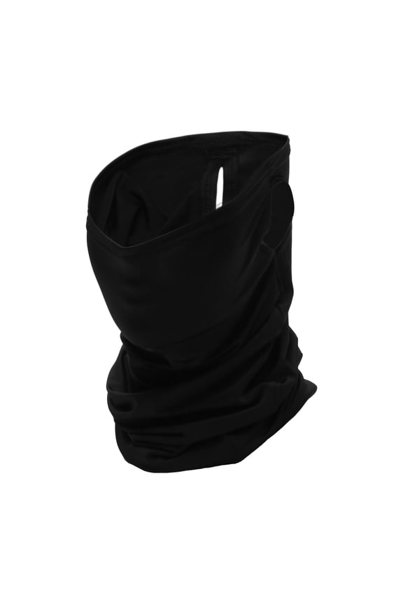 Half Pack UV Face Shield Polyester Multipurpose Neck Gaiter Mask Sun Protection Breathable Black 1 Pcs