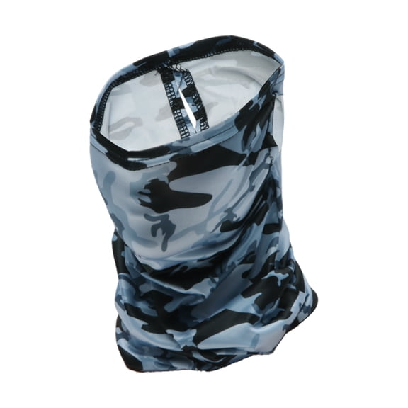 Unique Bargains Half Pack UV Face Shield Polyester Multipurpose Neck Gaiter Mask Sun Protection Breathable Light Gray 1 Pcs