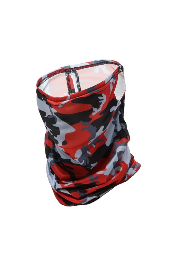 Half Pack UV Face Shield Polyester Multipurpose Neck Gaiter Mask Sun Protection Breathable Red 1 Pcs
