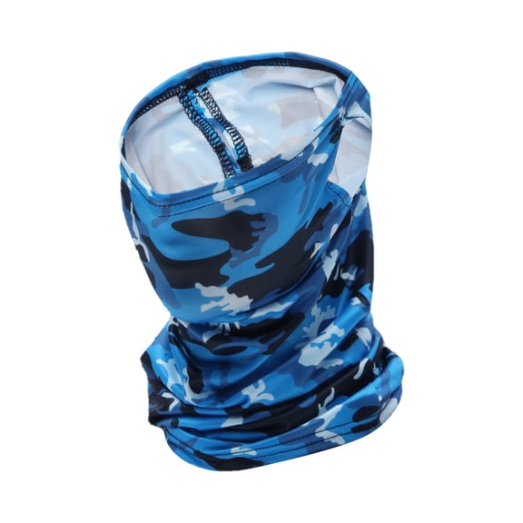 Unique Bargains Half Pack UV Face Shield Polyester Multipurpose Neck Gaiter Mask Sun Protection Breathable Sapphire Blue 1 Pcs