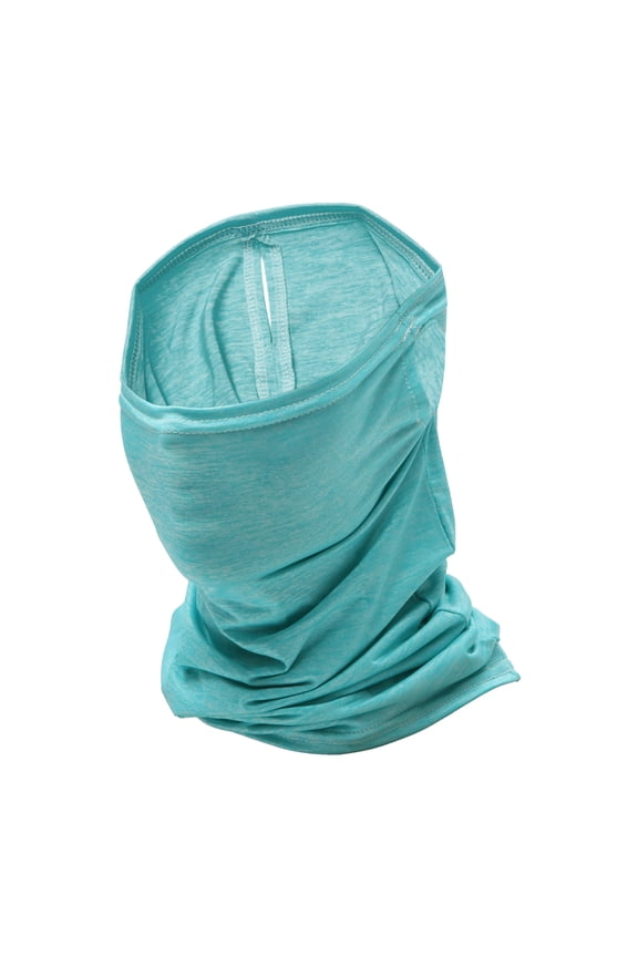 Half Pack UV Face Shield Polyester Multipurpose Neck Gaiter Mask Sun Protection Breathable Sky Blue 1 Pcs