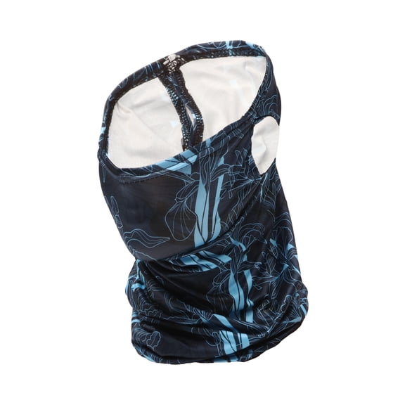 Unique Bargains Half Pack UV Face Shield Polyester Pattern Multipurpose Neck Gaiter Mask Sun Protection Breathable Blue 1 Pcs