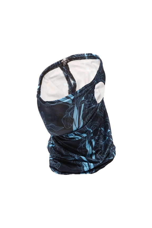 Half Pack UV Face Shield Polyester Pattern Multipurpose Neck Gaiter Mask Sun Protection Breathable Blue 1 Pcs