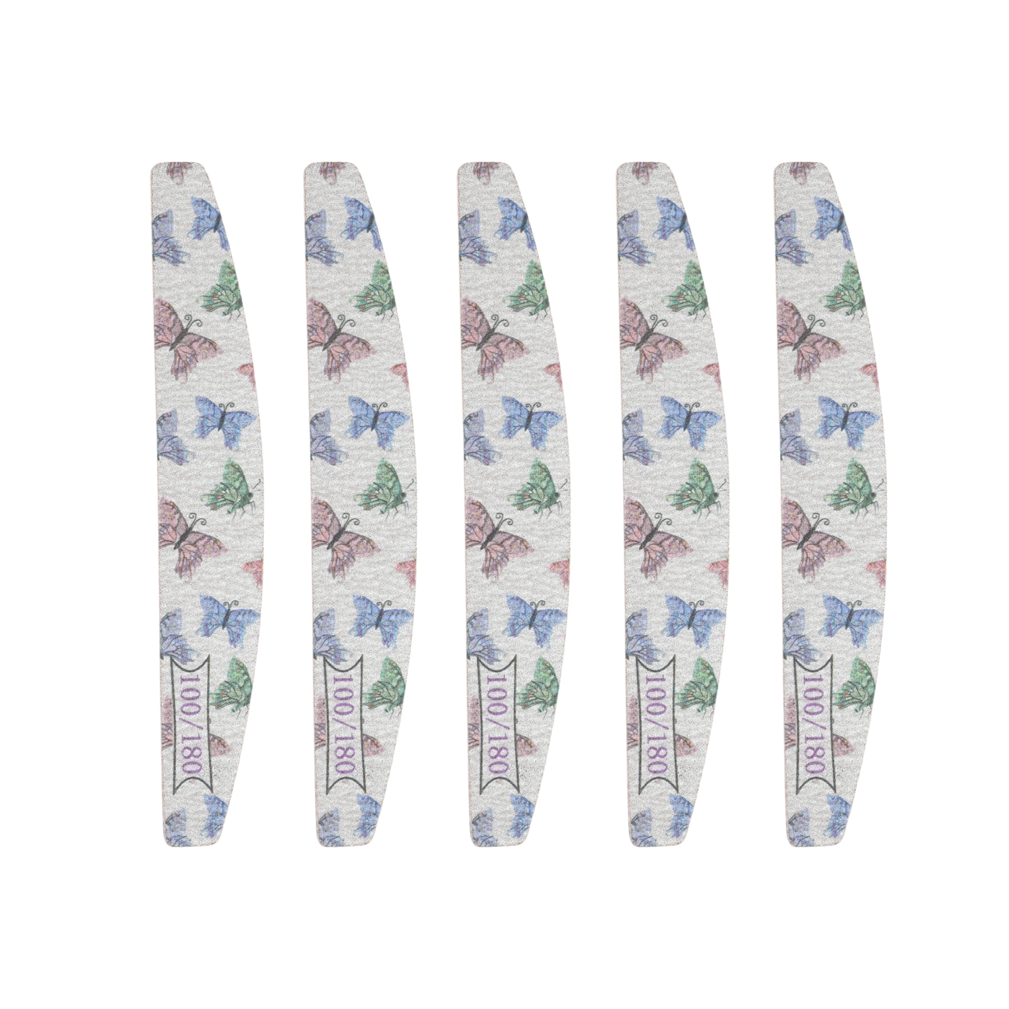 Unique Bargains Half-moon HD-001 Nail Files 5 Pcs Colorful [Half-moon HD-002]
