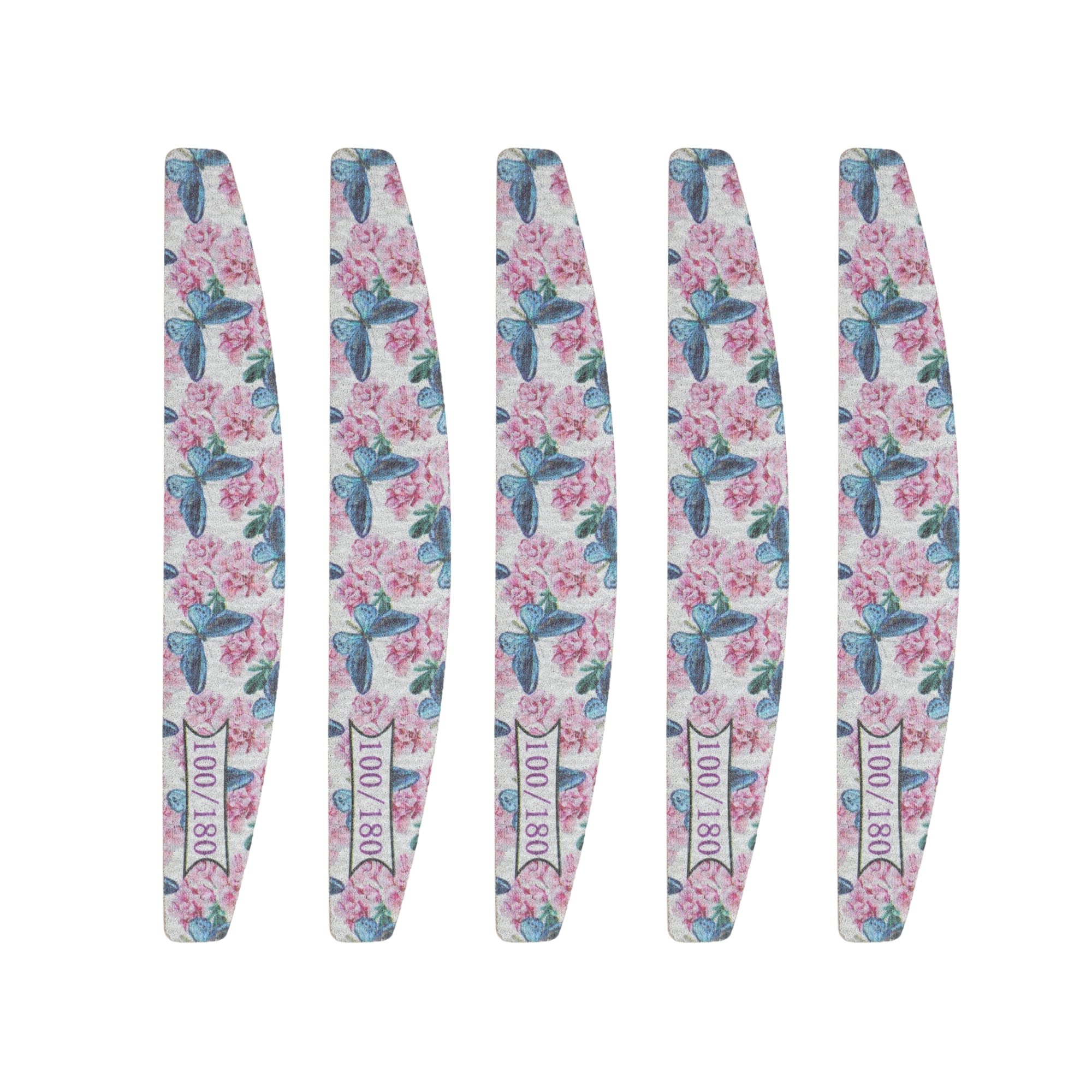 Unique Bargains Half-moon HD-001 Nail Files 5 Pcs Colorful [Half-moon HD-010]
