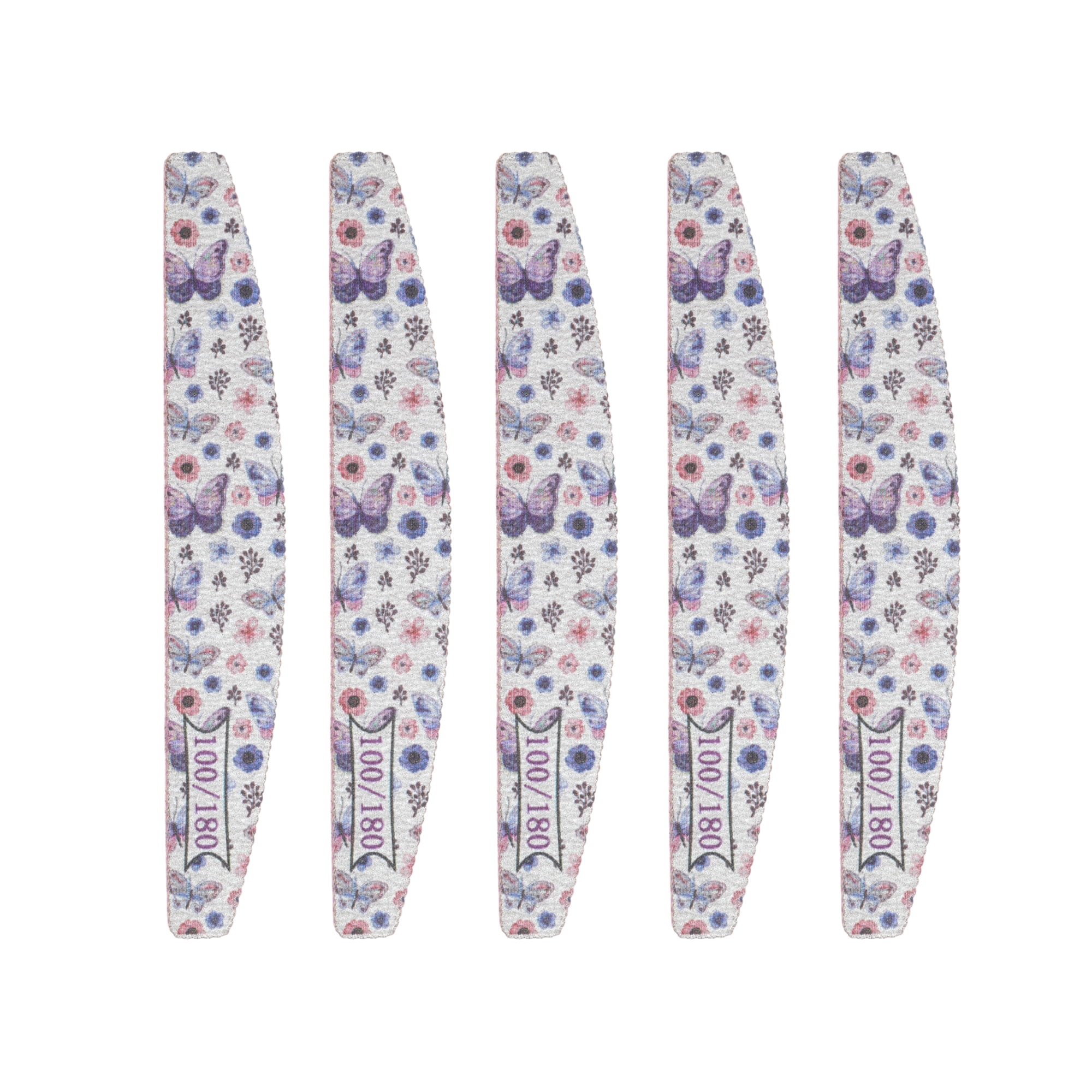 Unique Bargains Half-moon HD-001 Nail Files 5 Pcs Colorful [Half-moon HD-012]