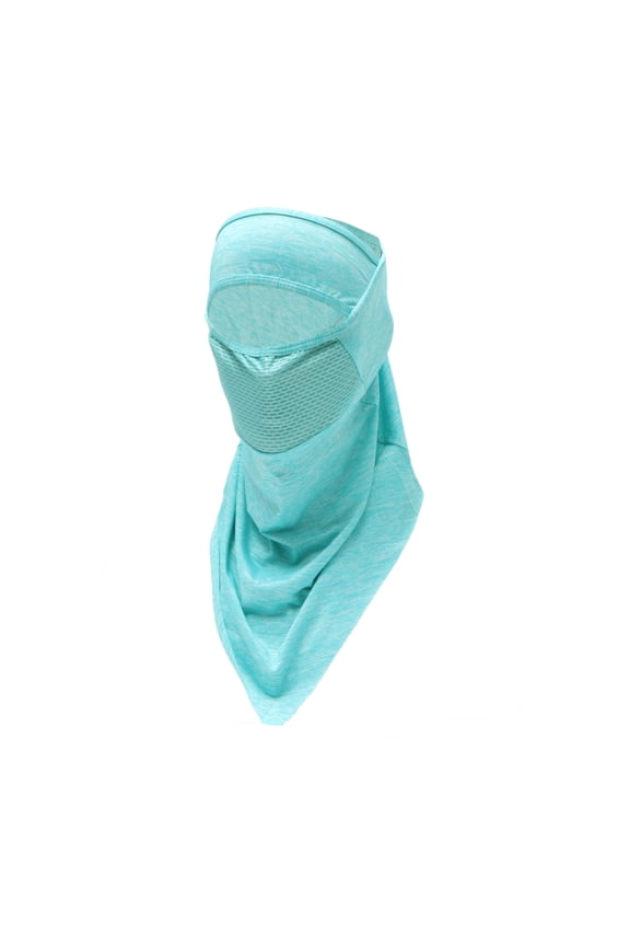 Half pack Triangle Towel UV Face Shield Polyester Filter Multipurpose Neck Gaiter Mask Sun Protection Breathable Sky Blue 1 Pcs