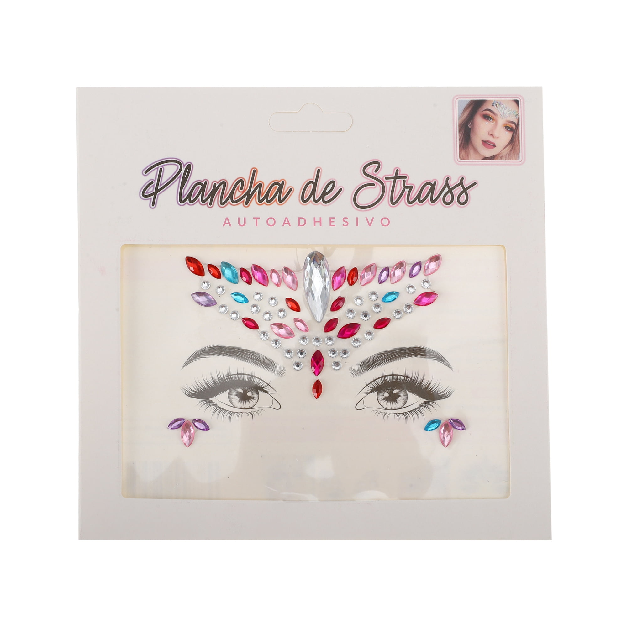 Unique Bargains Halloween Christmas Classic Face Rhinestone Stickers Assorted Color