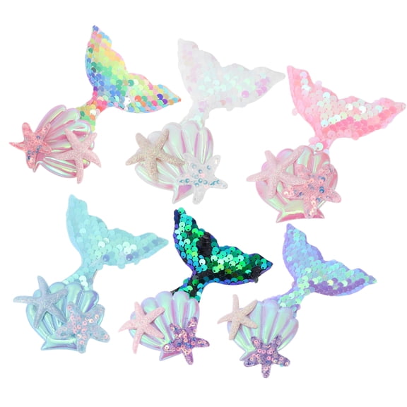 Unique Bargains Halloween Christmas Grace Mermaid Hair Clips Multicolor 6 Pcs