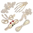 thumbnail image 1 of Unique Bargains Halloween Christmas Rhinestone Palm Hair Clips Heart Cherry & Bow & Butterfly & Four-leaf Clovers & 8-shaped & Palm 6 Pcs, 1 of 7