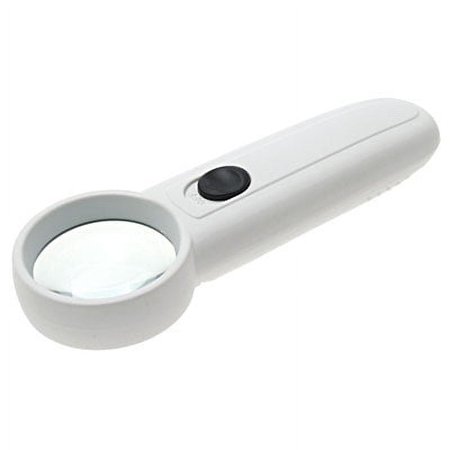 Unique Bargains Hand Held Reading Map Magnifier  Switch Light 12X