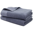 thumbnail image 1 of Unique Bargains Hand Towel Set 27" x 54" Soft 100% Combed Cotton 600 GSM Luxury Towels 2 Slate Grey, 1 of 8