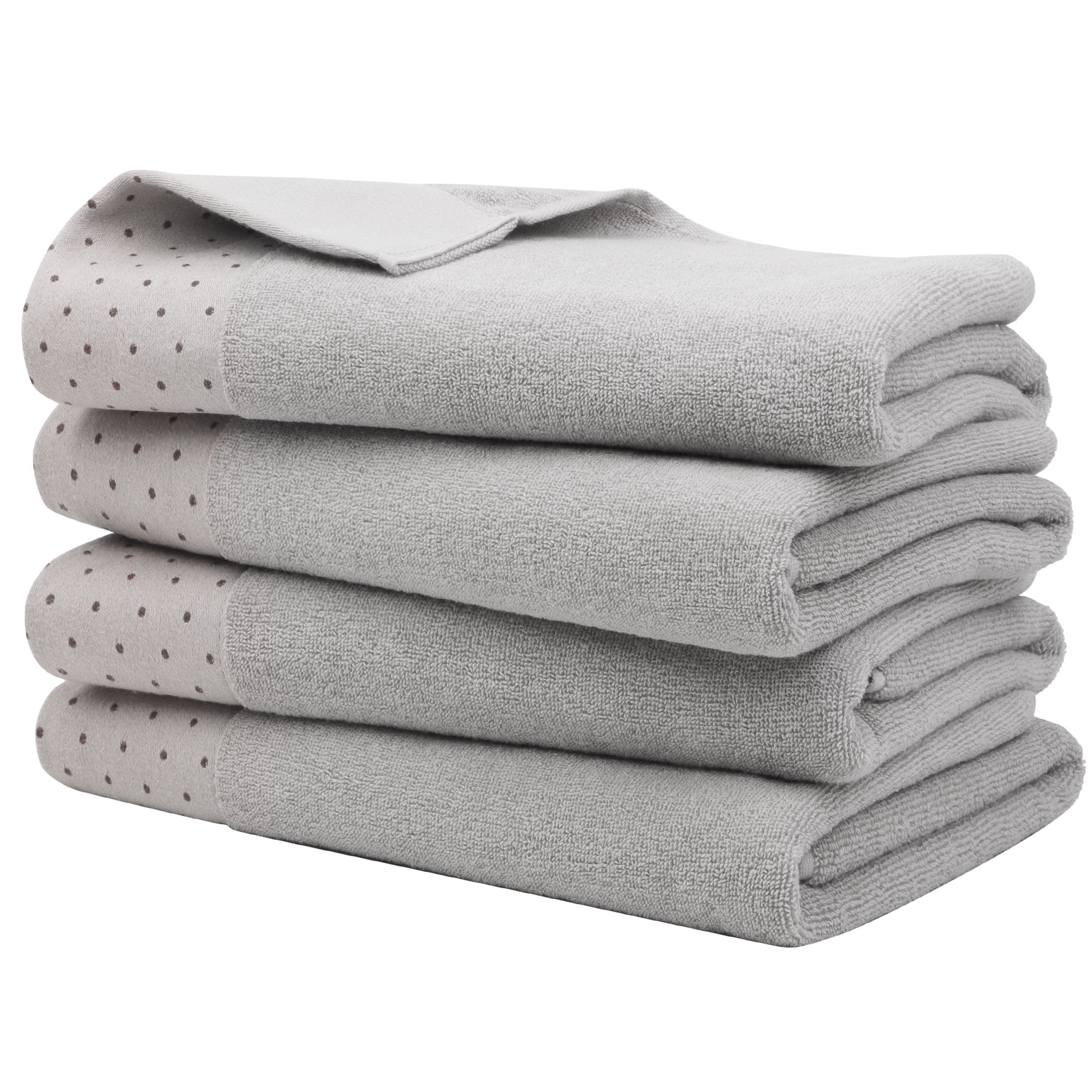 Unique Bargains Hand Towel Set 27" x 54" Soft 100% Combed Cotton 600 GSM Luxury Towels 4 Bone