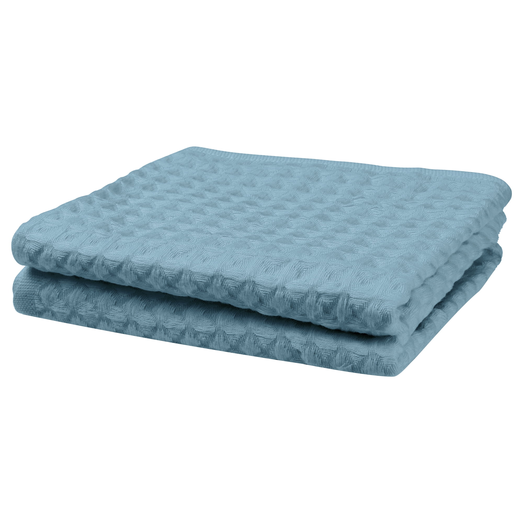 Unique Bargains Hand Towels 14" x 28" Soft Absorbent Towel Sets for Bathroom Hotel Kitchen Blue 2pk