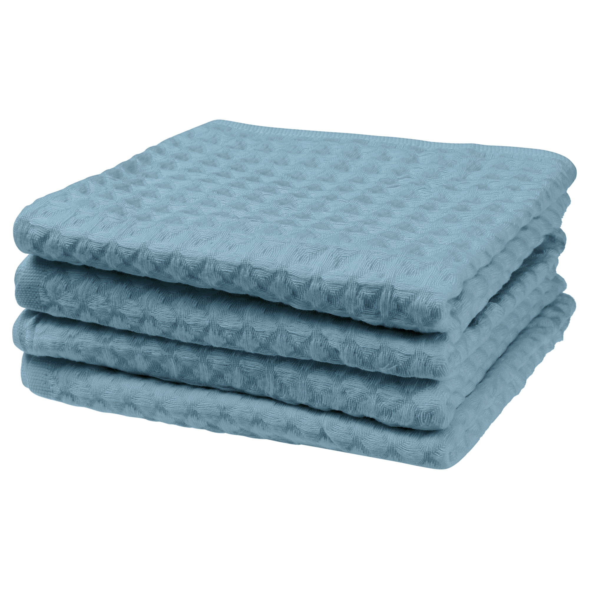 Unique Bargains Hand Towels 14" x 28" Soft Absorbent Towel Sets for Bathroom Hotel Kitchen Blue 4pk