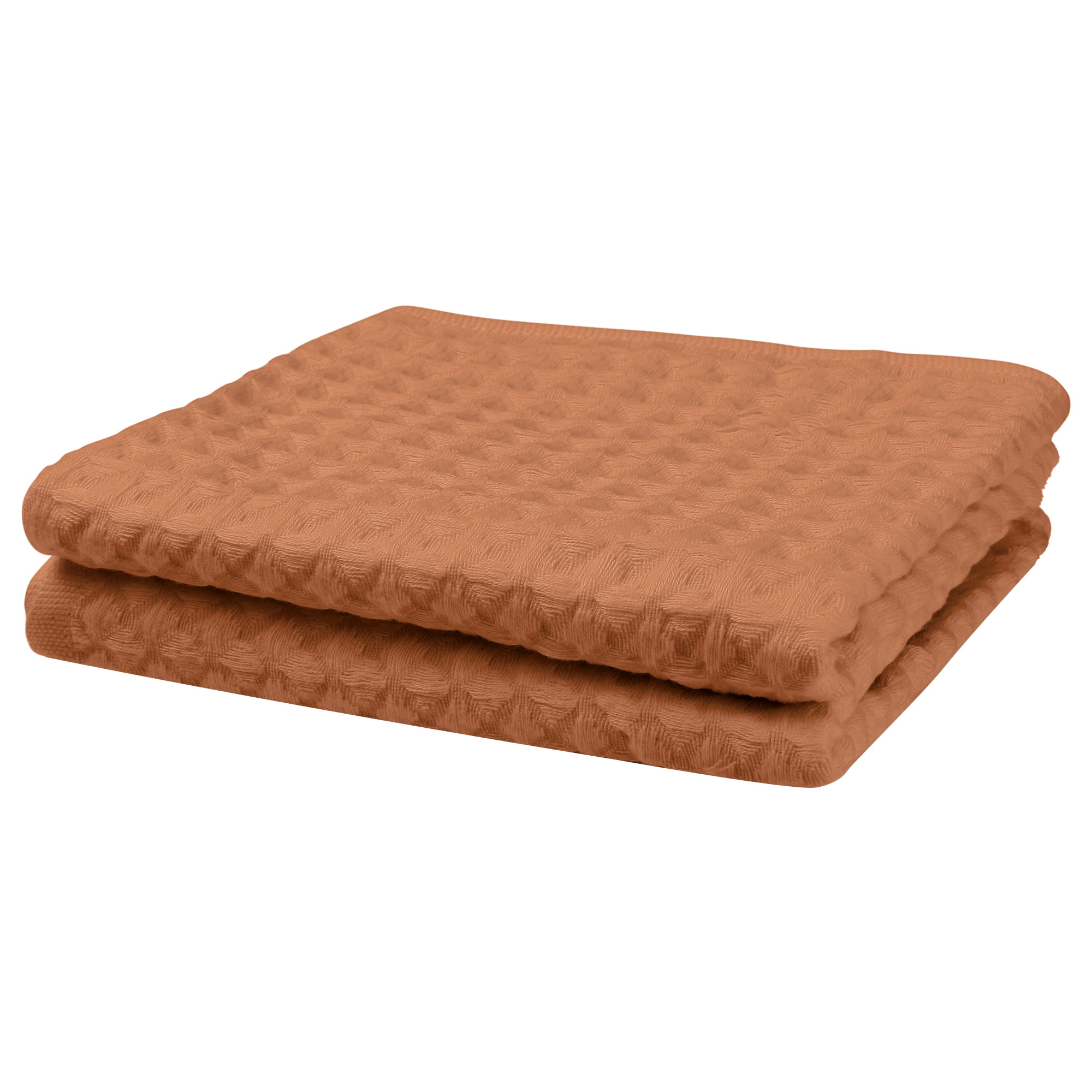 Unique Bargains Hand Towels 14" x 28" Soft Absorbent Towel Sets for Bathroom Hotel Kitchen Brown 2pk