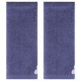 thumbnail image 1 of Unique Bargains Hand Towels Set of 2 Embroidered Floral Pattern Navy Blue 14" x 31", 1 of 4