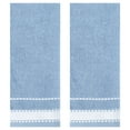 thumbnail image 1 of Unique Bargains Hand Towels for Bathroom Cotton Absorbent Kitchen Towels Blue 2-Piece, 1 of 5