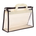 thumbnail image 1 of Unique Bargains Handbag Dust Bags Clear Storage Organizer Dustproof Cover Beige S, 1 of 5