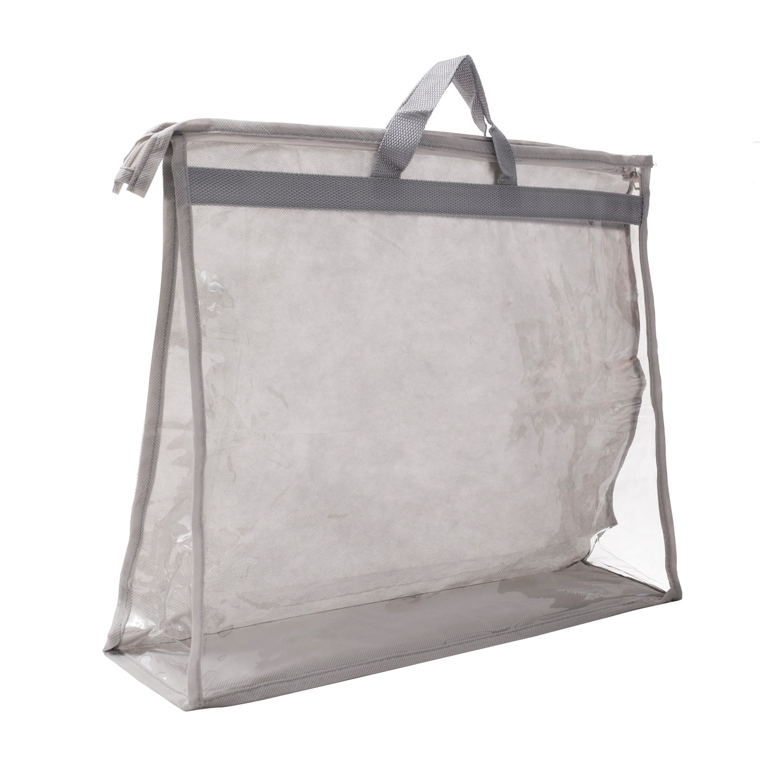 Unique Bargains Handbag Dust Bags Clear Purse Storage Organizer Dustproof Cover 17.72"x8.27"x14.17" Light Gray