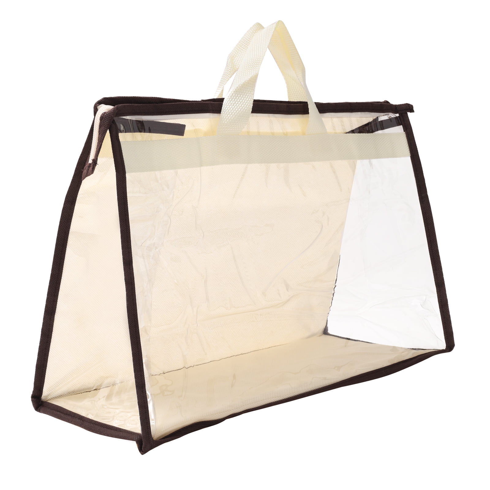Unique Bargains Handbag Dust Purse Storage Organizer Cover 15.35"x 7.48"x11.42" Beige 1Pcs