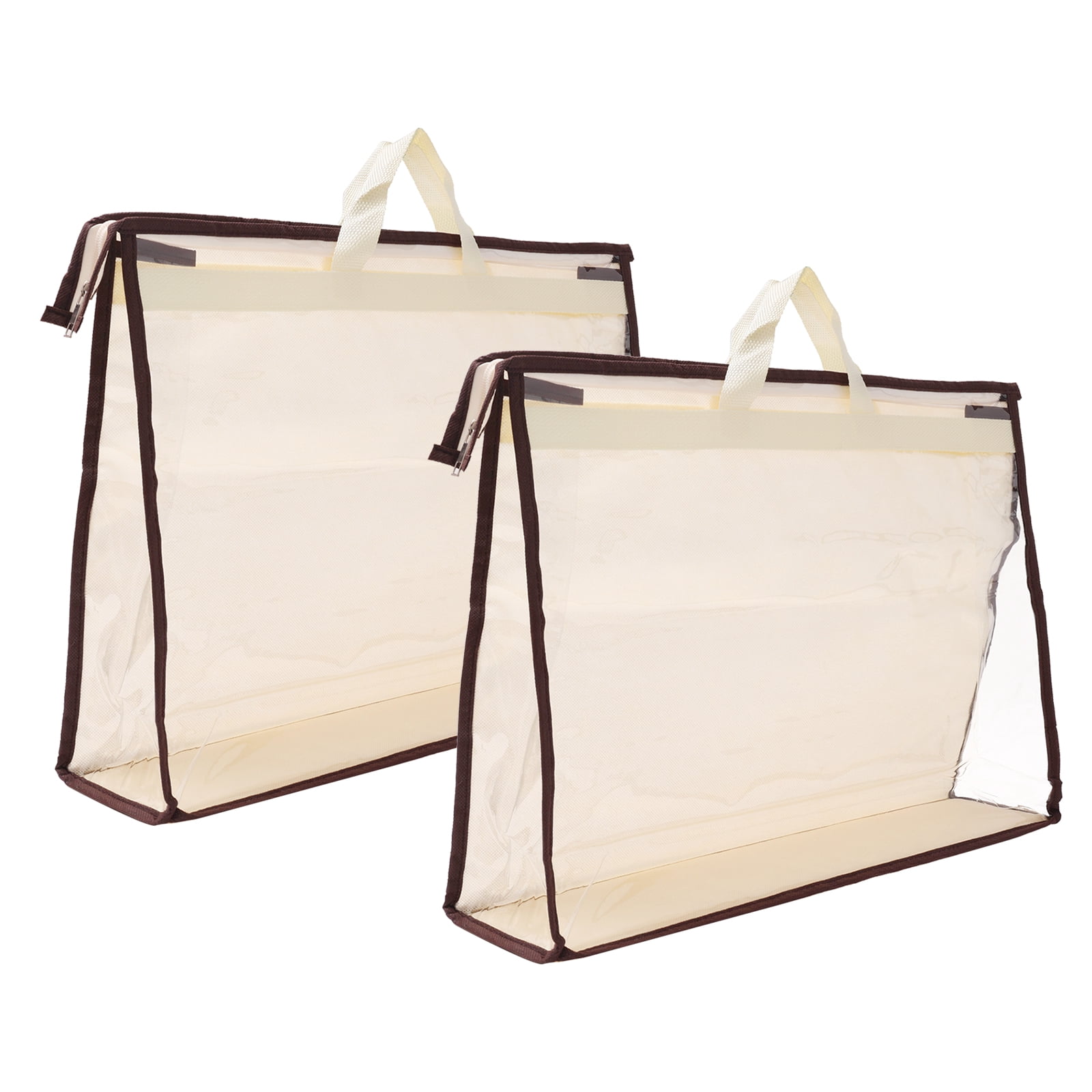 Unique Bargains Handbag Dust Purse Storage Organizer Cover 15.35"x4.92"x13.39" Beige