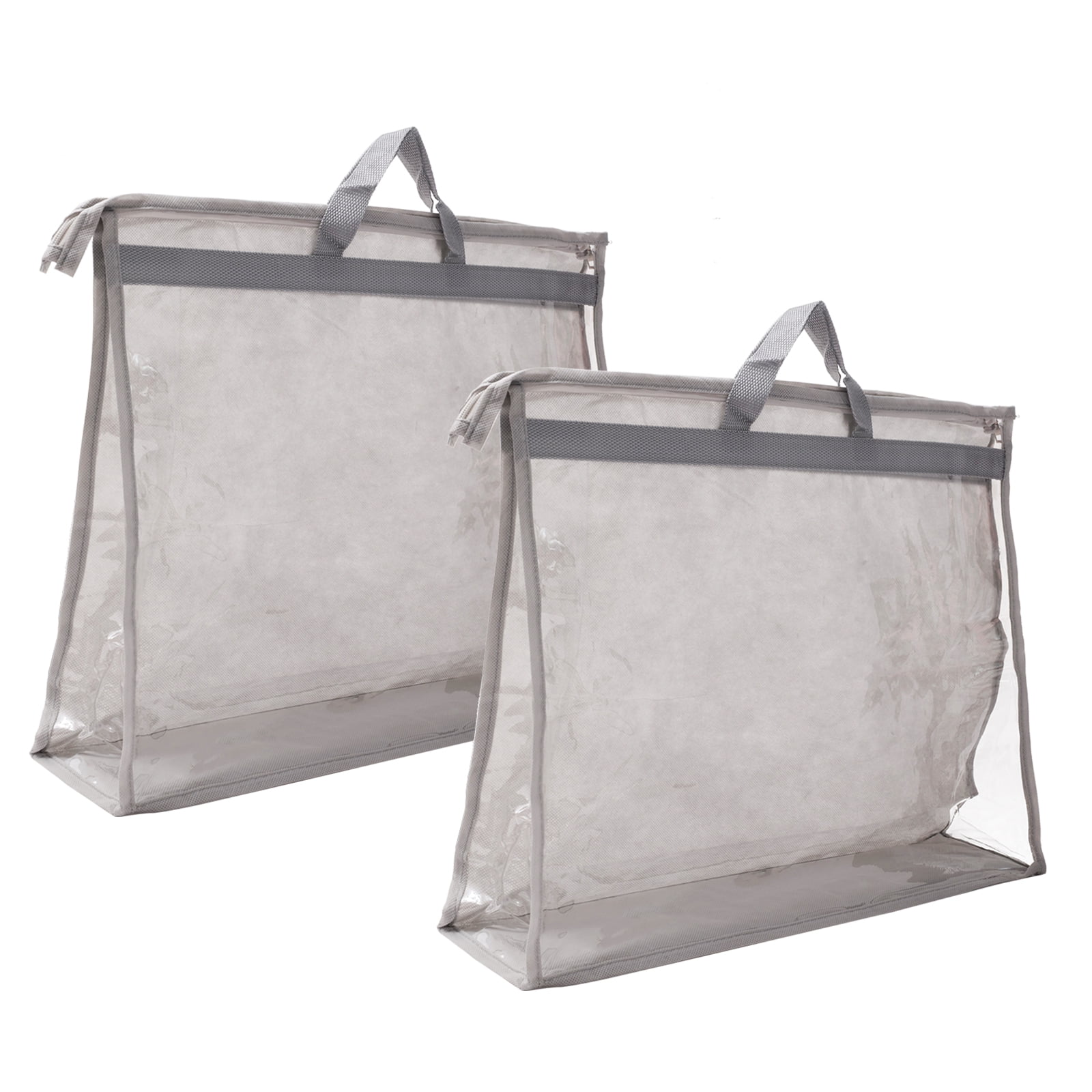 Unique Bargains Handbag Dust Purse Storage Organizer Cover 19.69"x5.12"x14.57" Light Gray