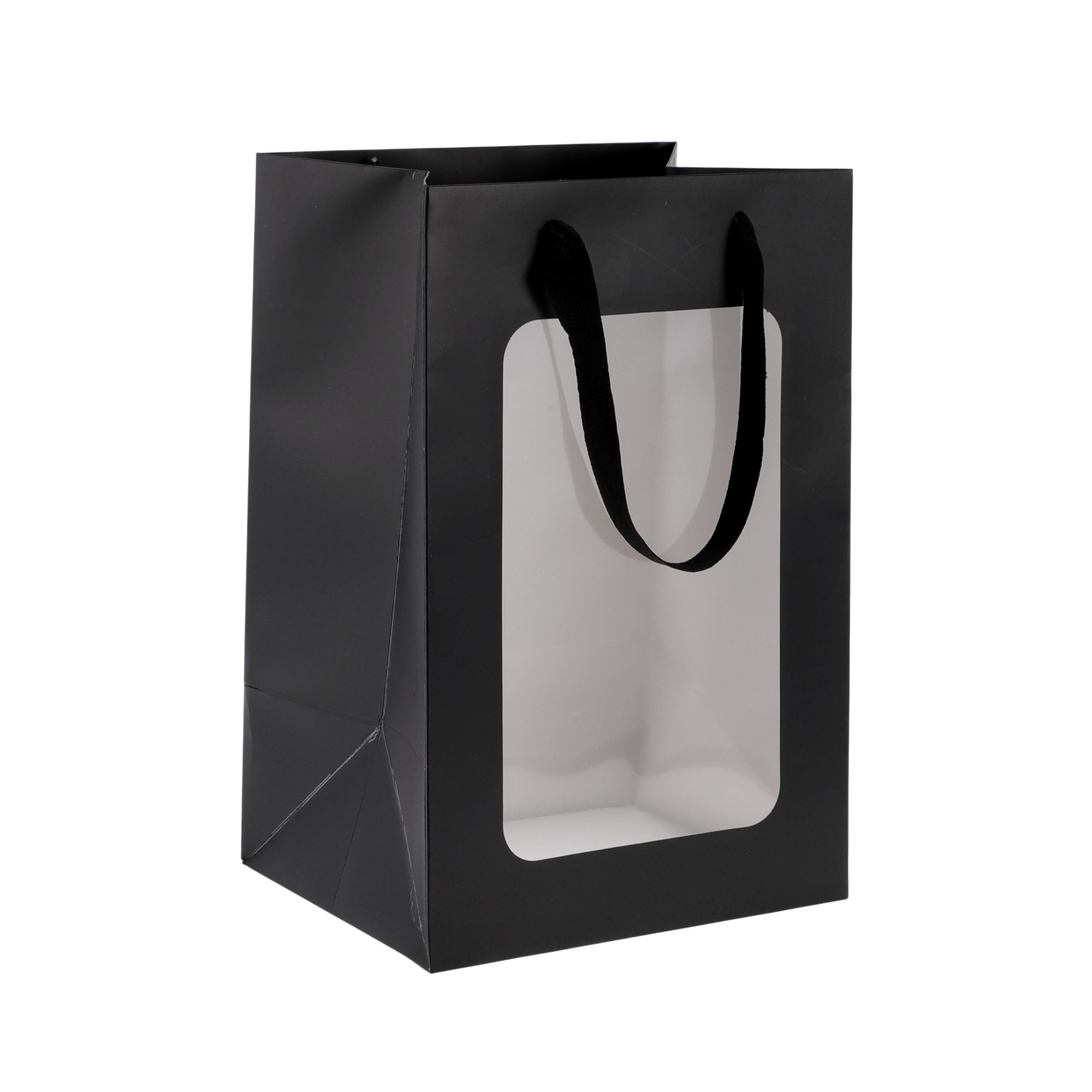 Unique Bargains Handheld Gift Bags for Various Occasions 1 Pc Black Small