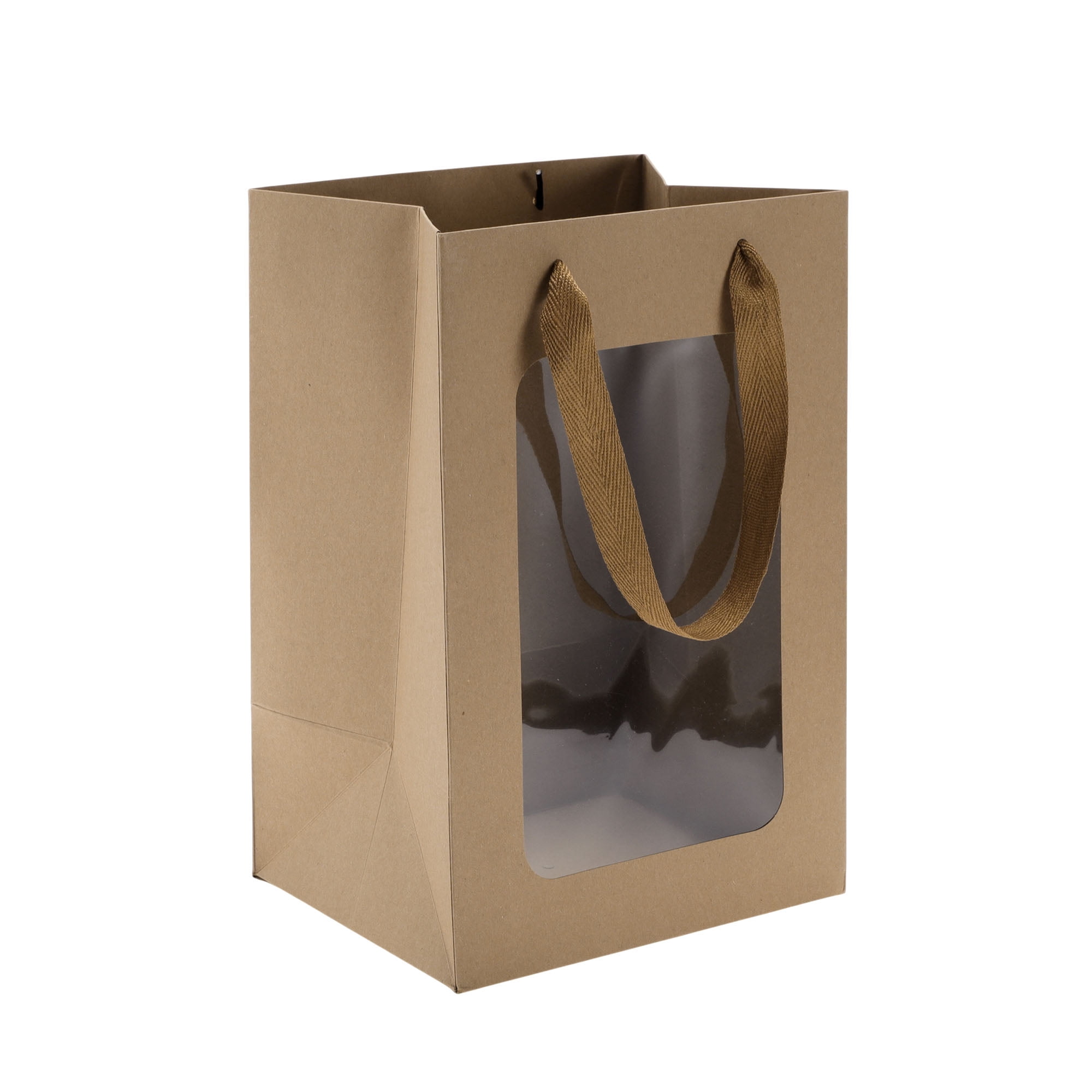 Unique Bargains Handheld Gift Bags for Various Occasions 1 Pc Brown Medium