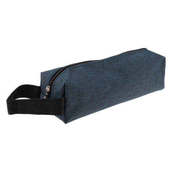 Unique Bargains Handheld Pencil Pouch Portable Bag Dark Blue