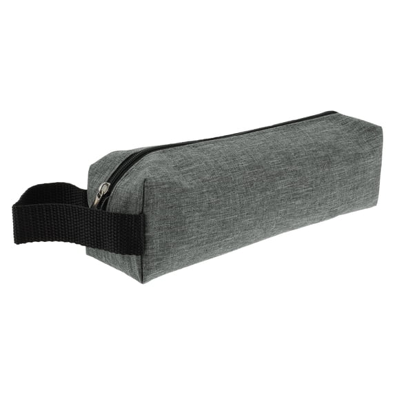 Unique Bargains Handheld Pencil Pouch Portable Bag Gray