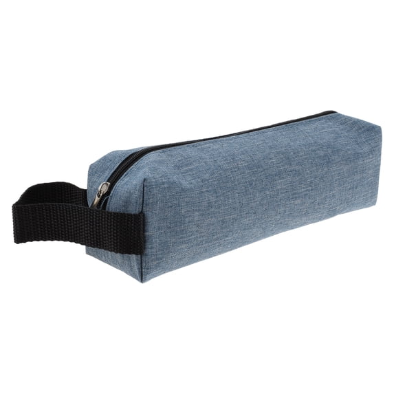 Unique Bargains Handheld Pencil Pouch Portable Bag Light Blue