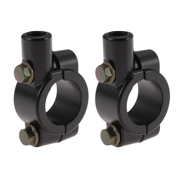 Unique Bargains Handlebar Riser Clamp 2.2 cm Aluminum Alloy Motorcycle Handlebar Risers for Kawasaki for Suzuki ATV Quad Dirt Pit Pocket Bike Scooter Black 2 Pcs