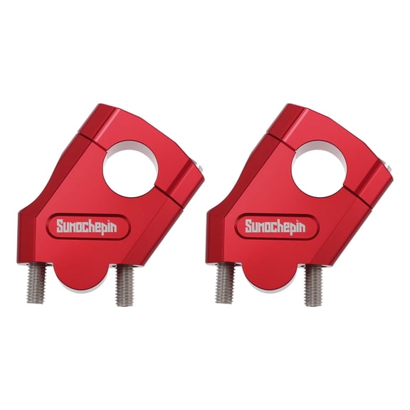 Unique Bargains Handlebar Riser Clamp 2.2 cm Aluminum Alloy Motorcycle Handlebar Risers for Kawasaki for Suzuki ATV Quad Dirt Pit Pocket Bike Scooter Red 2 Set