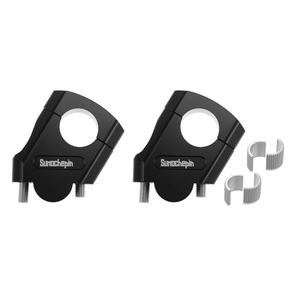 Unique Bargains Handlebar Riser Clamp 2.8 cm Aluminum Alloy Motorcycle Handlebar Risers for Kawasaki for Suzuki ATV Quad Dirt Pit Pocket Bike Scooter Black 2 Set