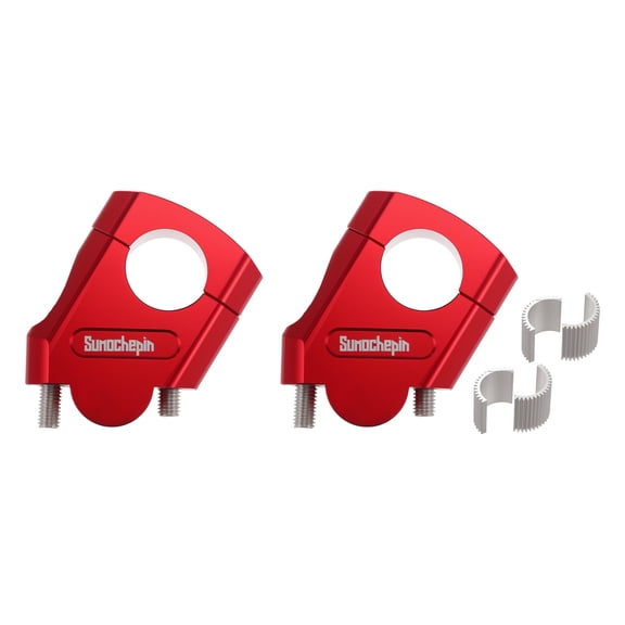 Unique Bargains Handlebar Riser Clamp 2.8 cm Aluminum Alloy Motorcycle Handlebar Risers for Kawasaki for Suzuki ATV Quad Dirt Pit Pocket Bike Scooter Red 2 Set