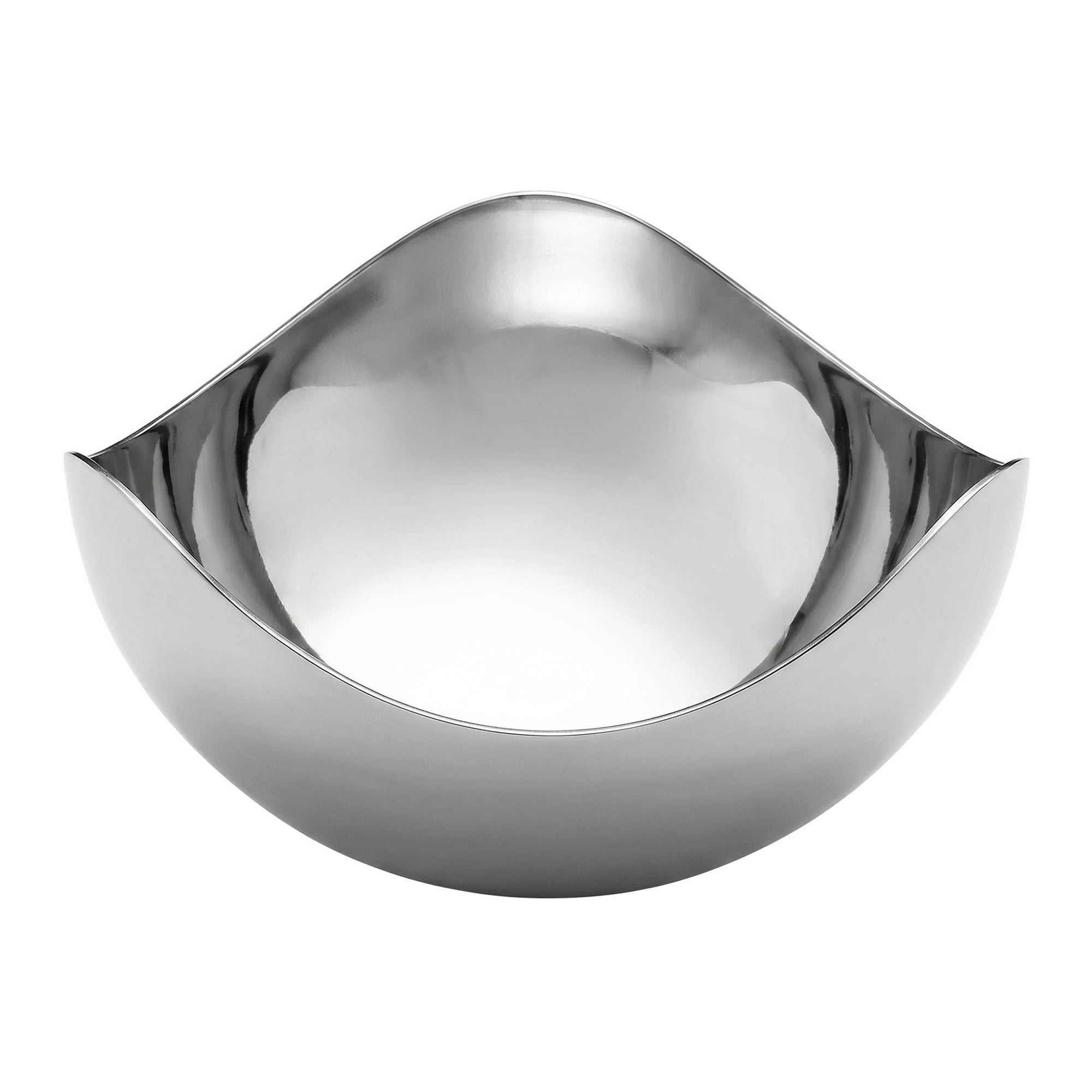 Unique Bargains Handmade Irregular Bowl Jewelry Dish Solid Silver 3.9" x 3.9" x 1.6"