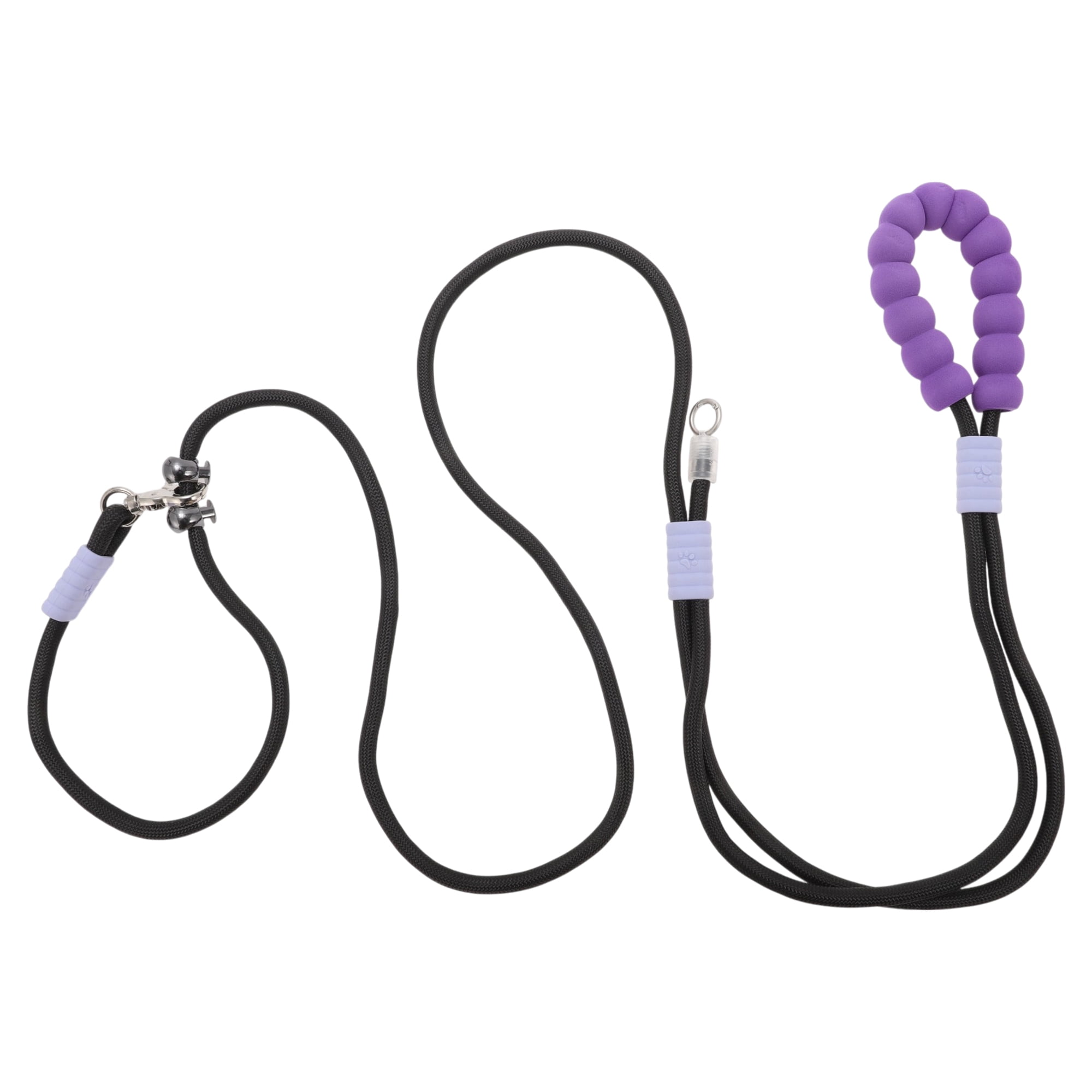 Unique Bargains Hands-Free Dog Leash Adjustable Crossbody Waist Leash Black Purple 11.5ft