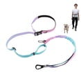 thumbnail image 1 of Unique Bargains Hands Free Dog Leash No Pull Bungee Dog Leash for One Large Dog Up to 440 Ib W/ Car Seatbelt Cyan Blue, 1 of 7