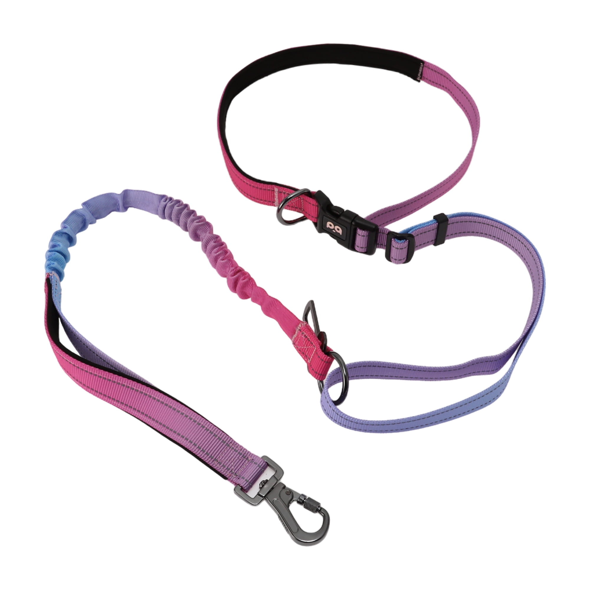 Unique Bargains Hands Free Dog Leash No Pull Bungee for Large Dog 440lb Rose Red