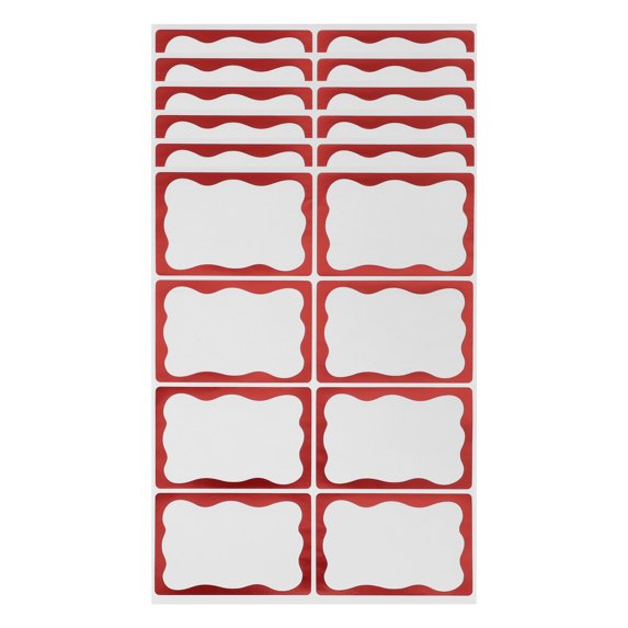 Unique Bargains Handwritable Gift Stickers 3"x2" 6PCS Scarlet Red