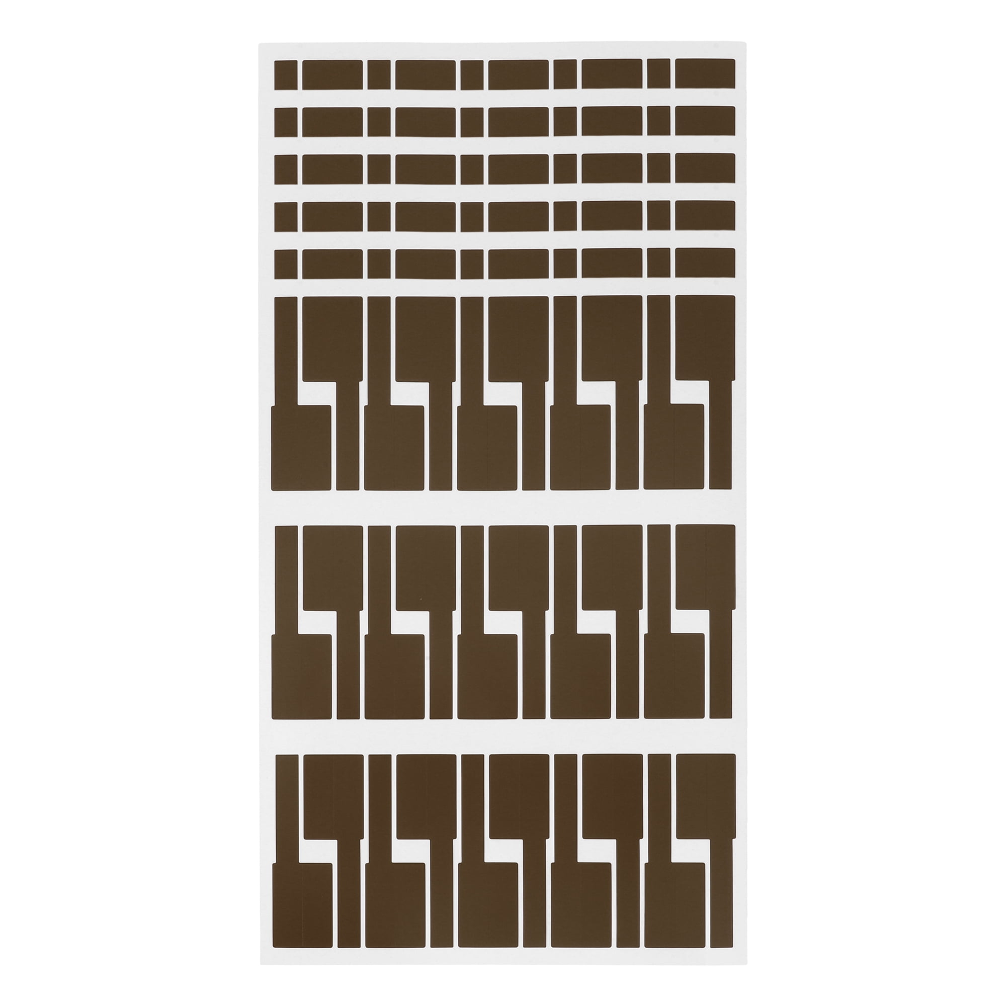 Unique Bargains Handwritable P-Type Gift Stickers 3.31"x1.02" 6 Pcs Deep Brown