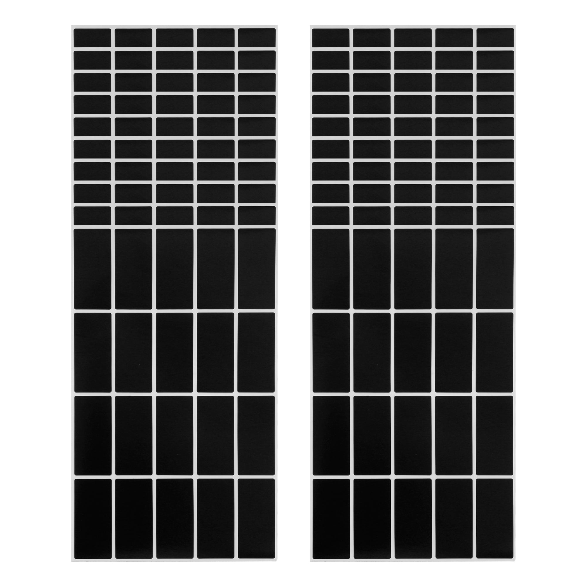 Unique Bargains Handwritable Rectangle Gift Stickers 1.57"x0.75" 20 Pcs Black