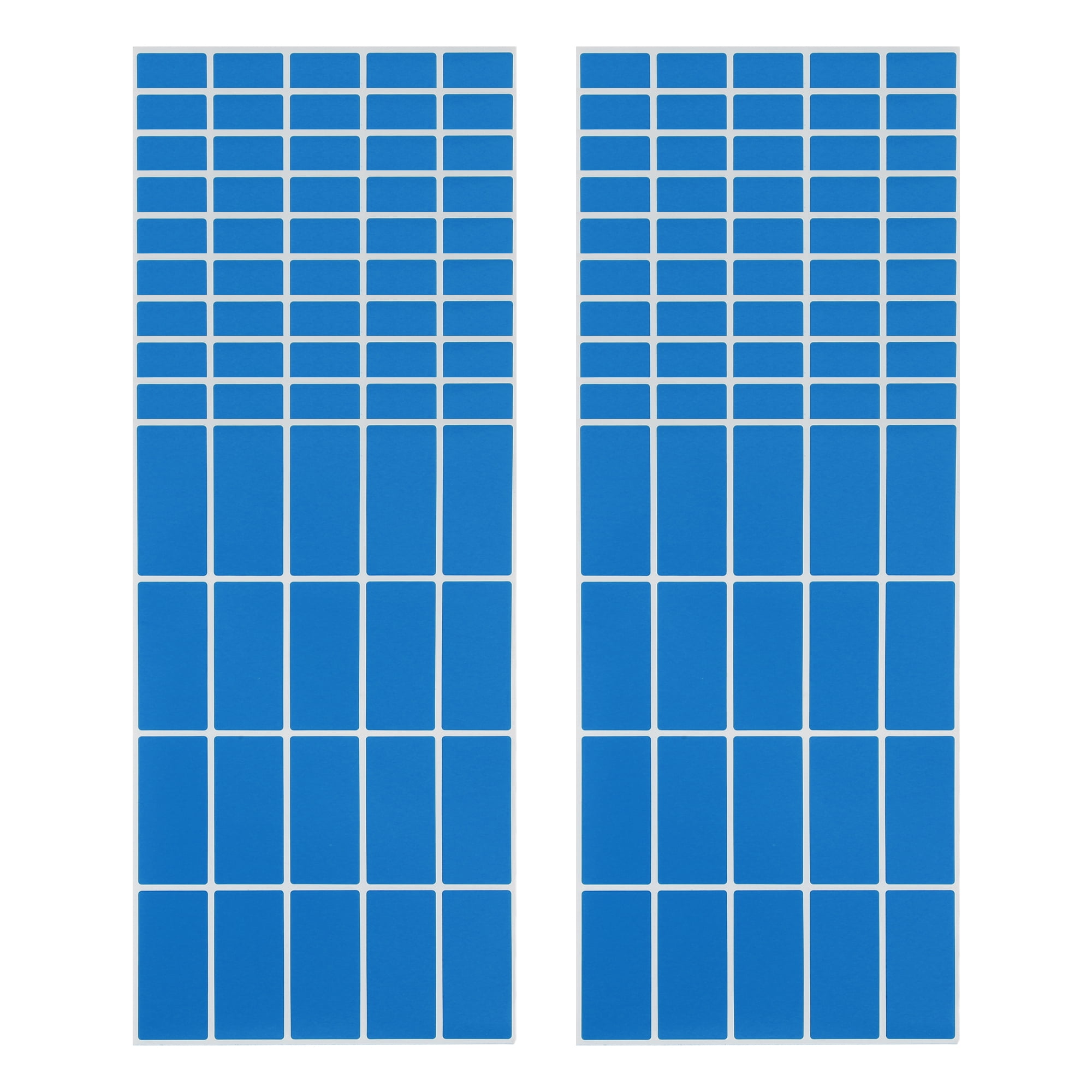 Unique Bargains Handwritable Rectangle Gift Stickers 1.57"x0.75" 20 Pcs Blue