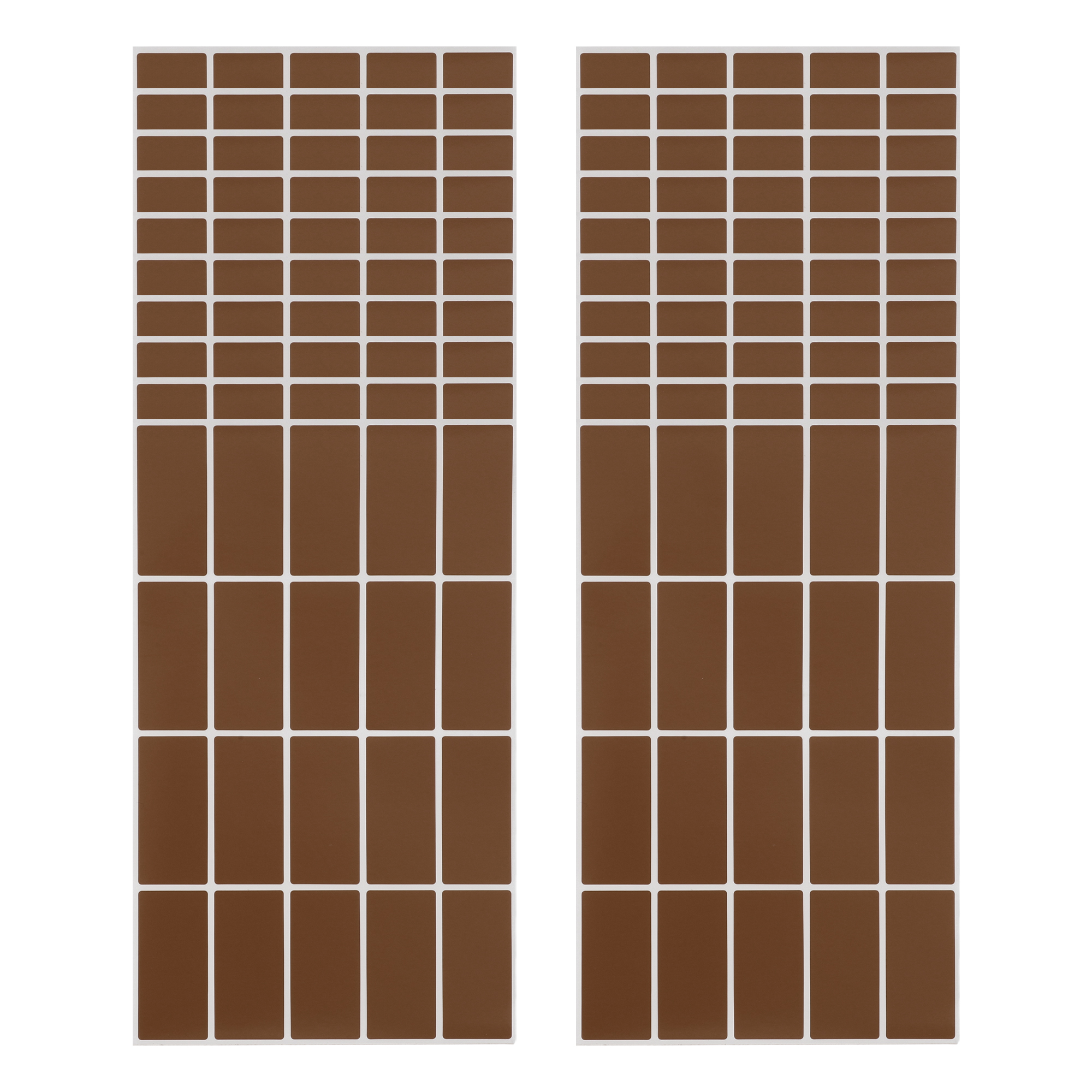 Unique Bargains Handwritable Rectangle Gift Stickers 1.57"x0.75" 20 Pcs Brown