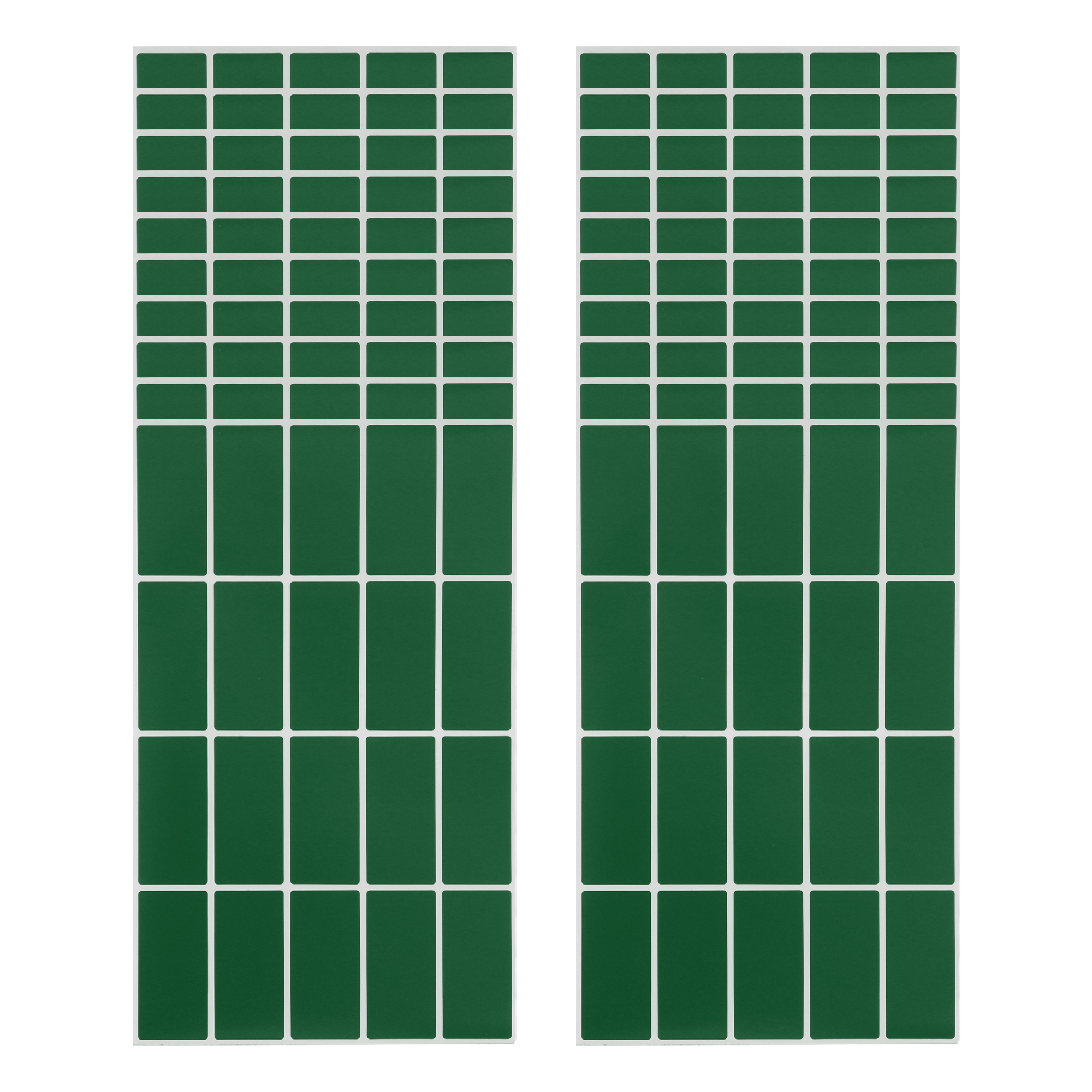Unique Bargains Handwritable Rectangle Gift Stickers 1.57"x0.75" 20 Pcs Deep Green