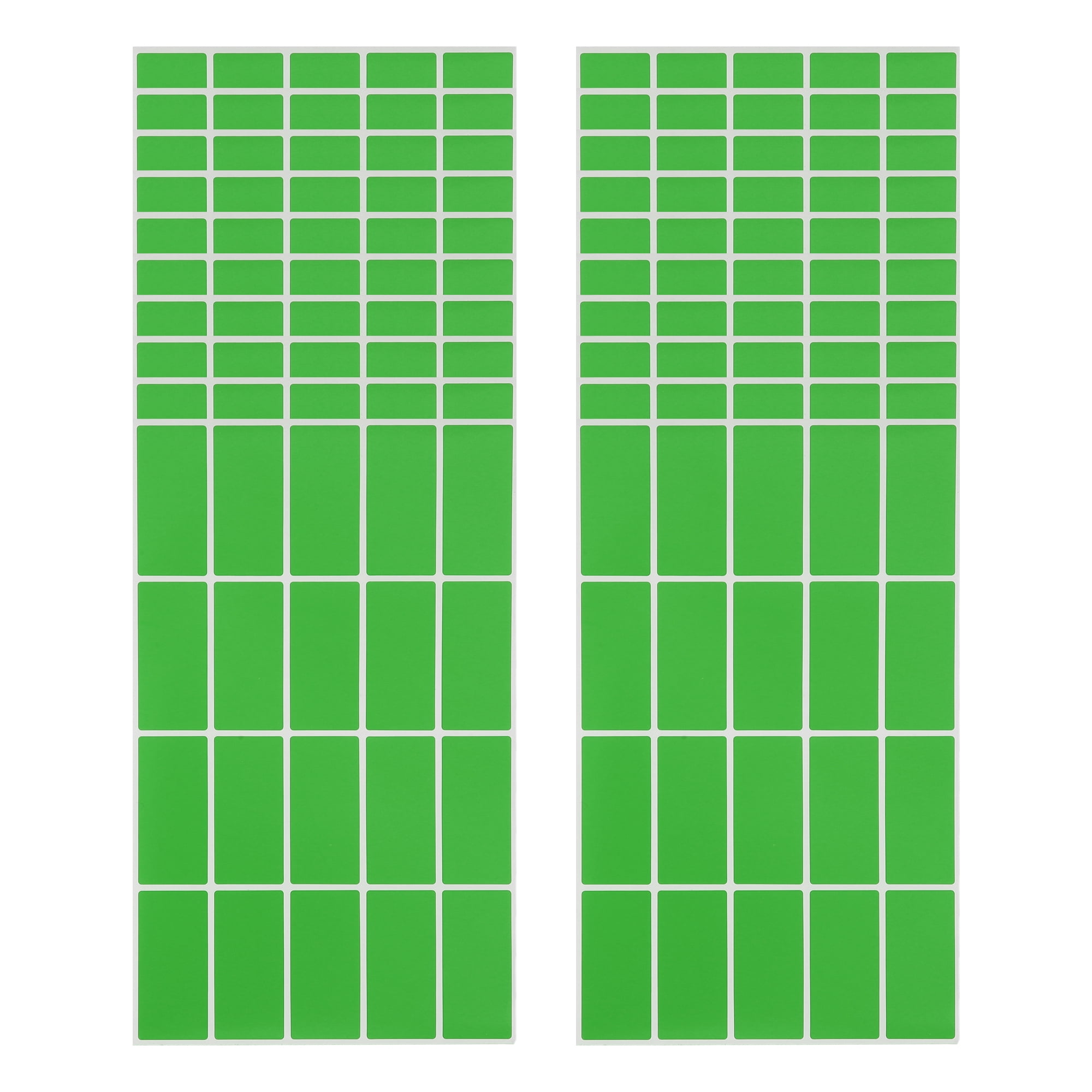 Unique Bargains Handwritable Rectangle Gift Stickers 1.57"x0.75" 20 Pcs Fluorescent Green