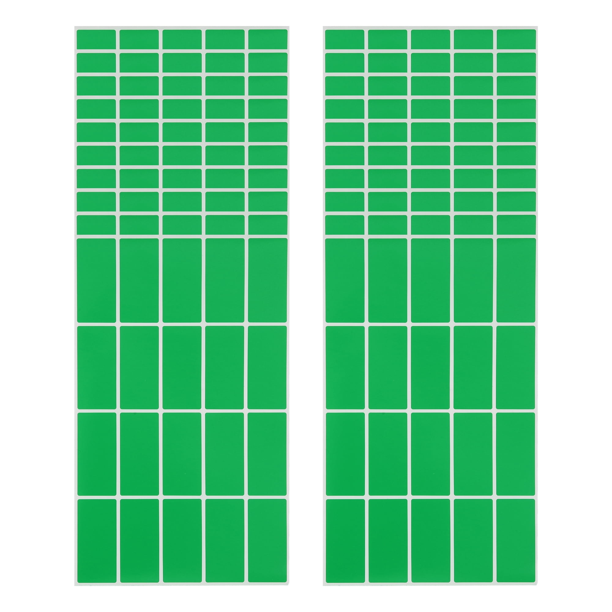 Unique Bargains Handwritable Rectangle Gift Stickers 1.57"x0.75" 20 Pcs Green