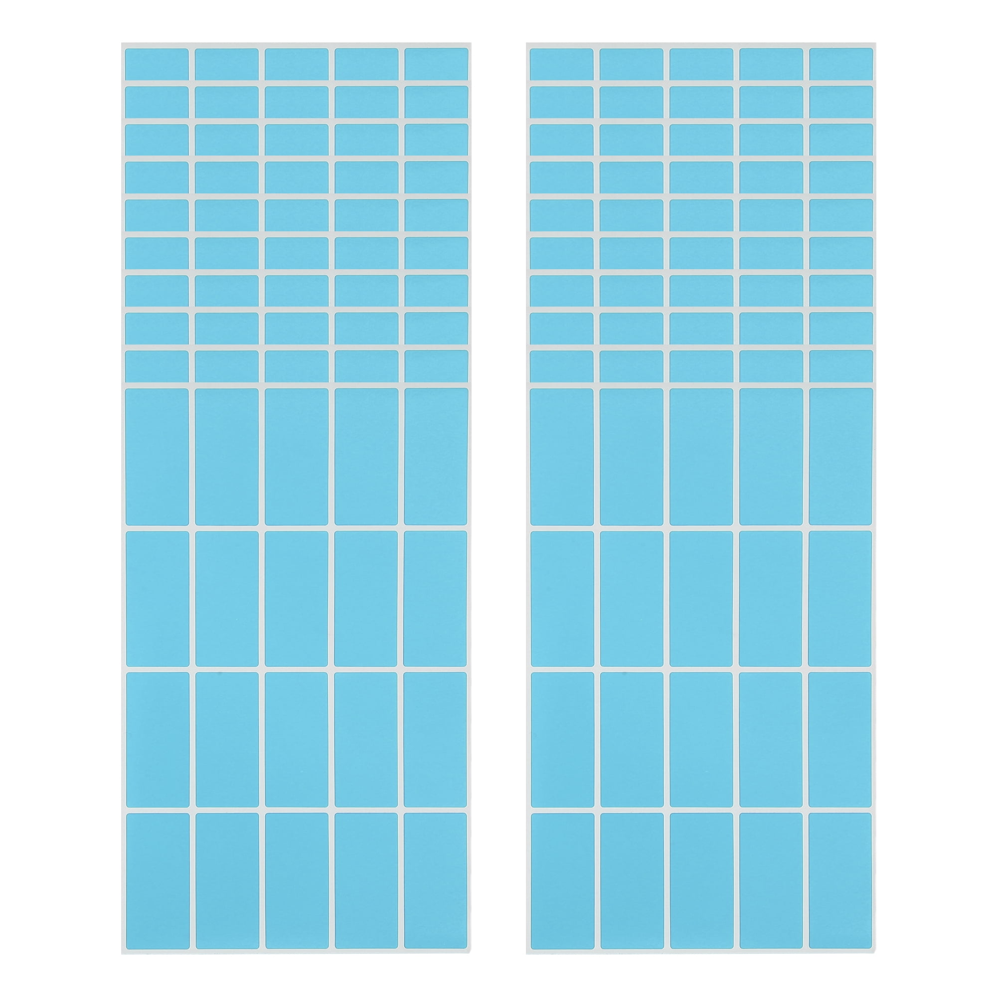 Unique Bargains Handwritable Rectangle Gift Stickers 1.57"x0.75" 20 Pcs Light Blue