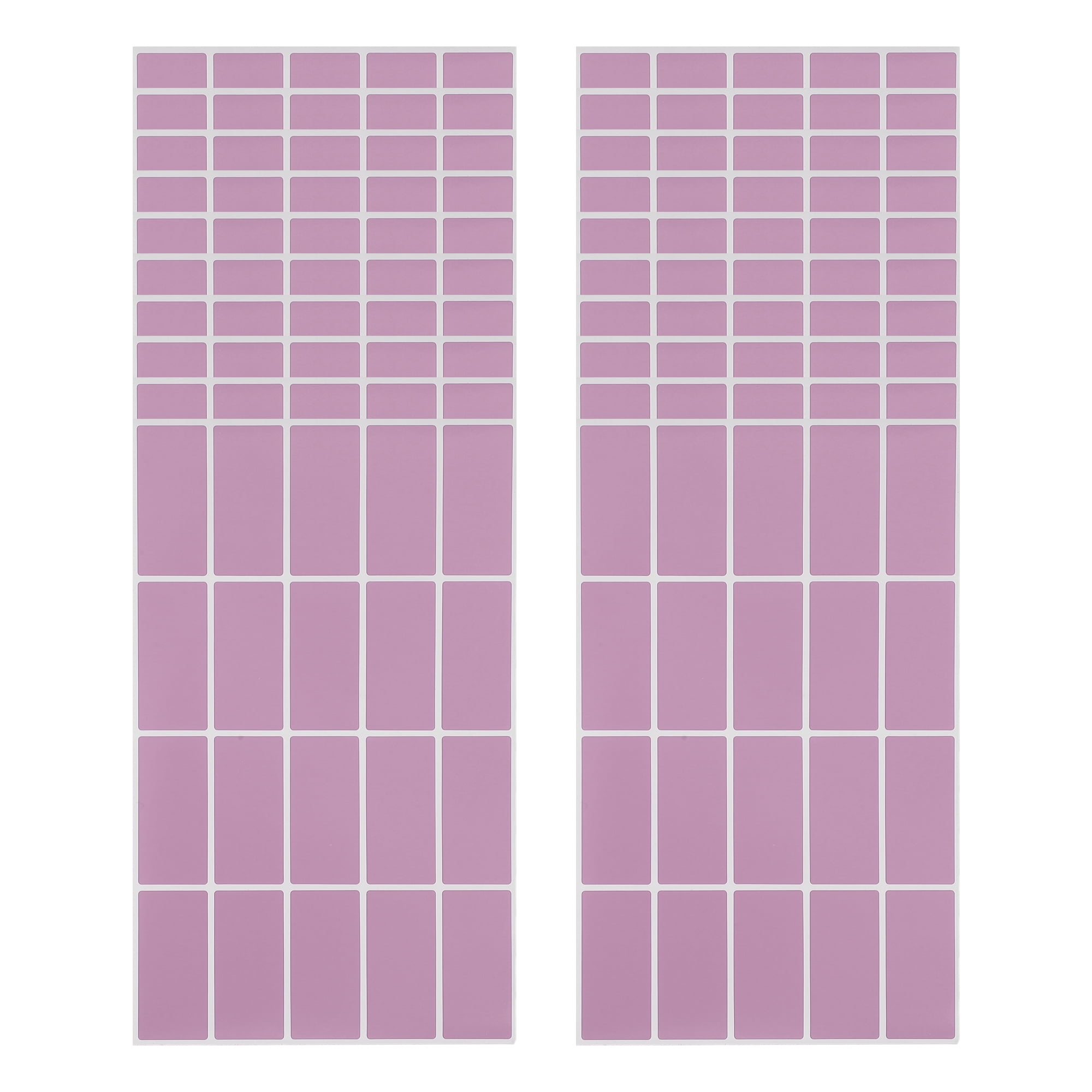 Unique Bargains Handwritable Rectangle Gift Stickers 1.57"x0.75" 20 Pcs Light Purple